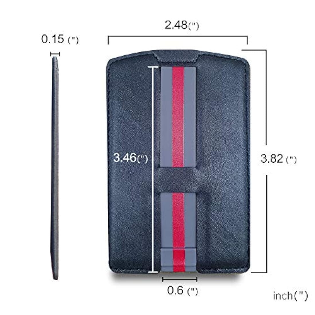 Funda cartera para teléfono 3 en 1 (negra-marrón)