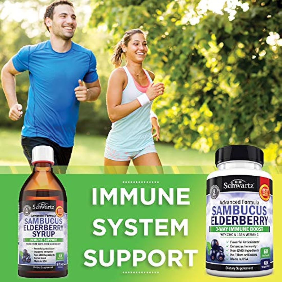 BioSchwartz - Cápsulas de saúco con zinc y vitamina C