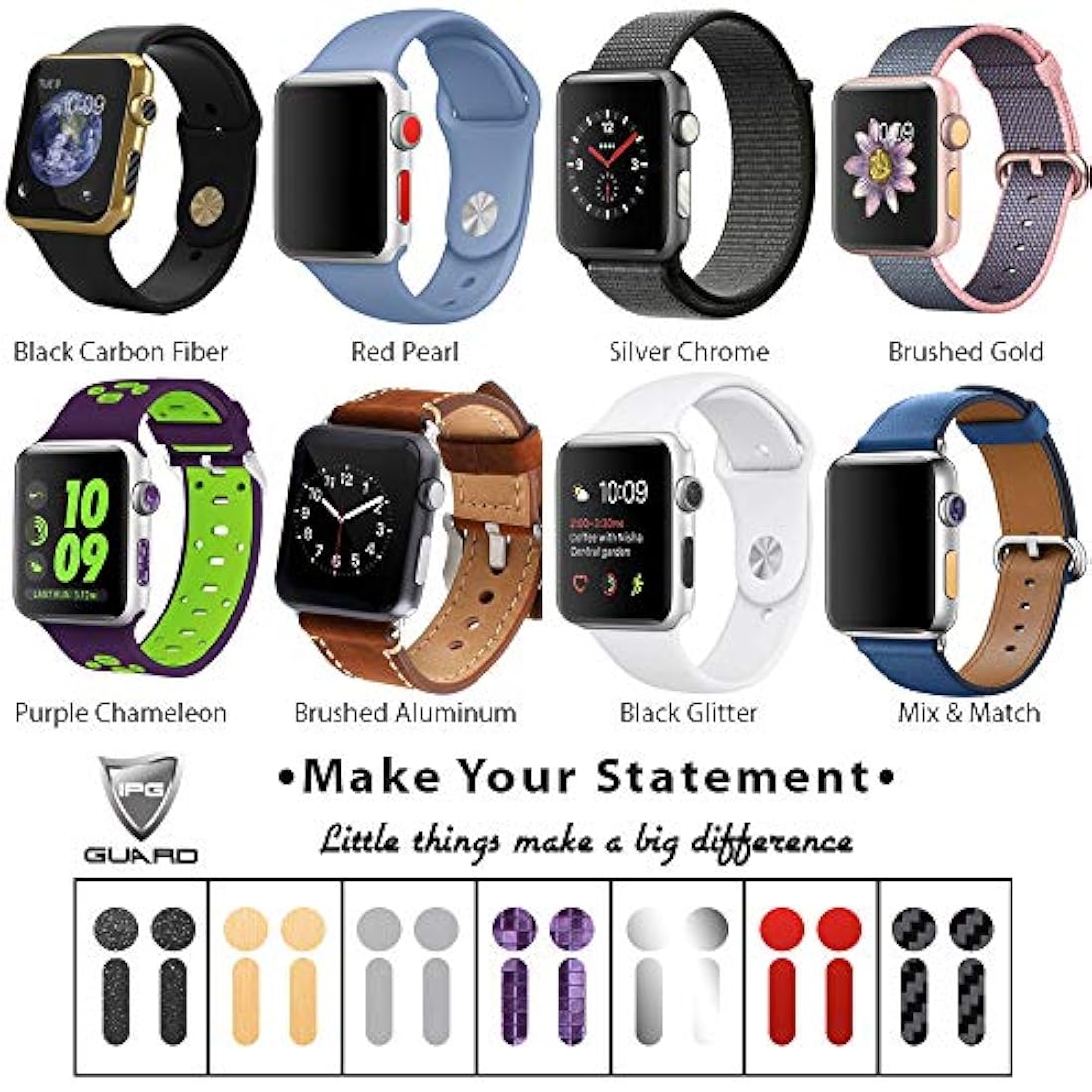 Pegatina para botones laterales del reloj de Apple - IPG