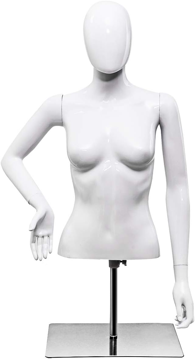 Torso Maniquí Femenino Giantex Altura Ajustable con Soporte
