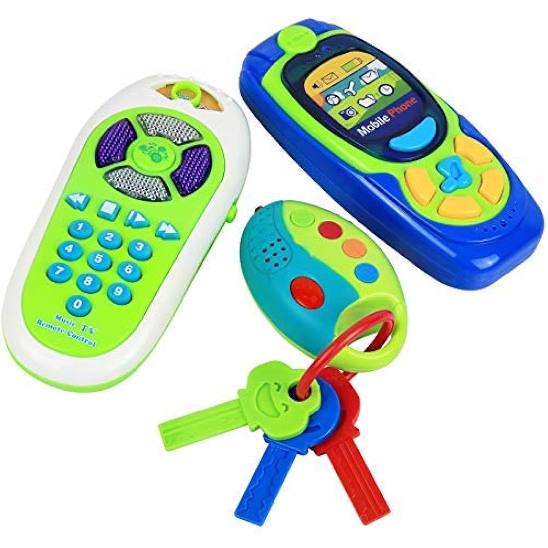 Juego de mando a distancia y llave de coche para niños