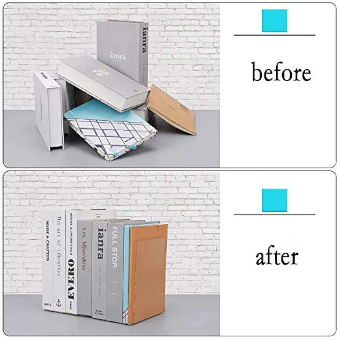 Sujetalibros 4 sujetalibros decorativos para el hogar