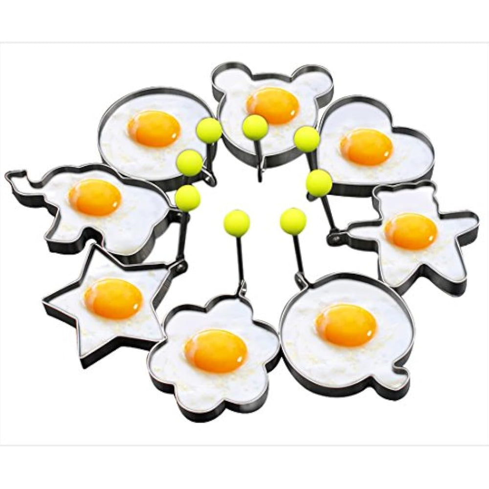 Juego de 8 moldes para huevos fritos antiadherentes