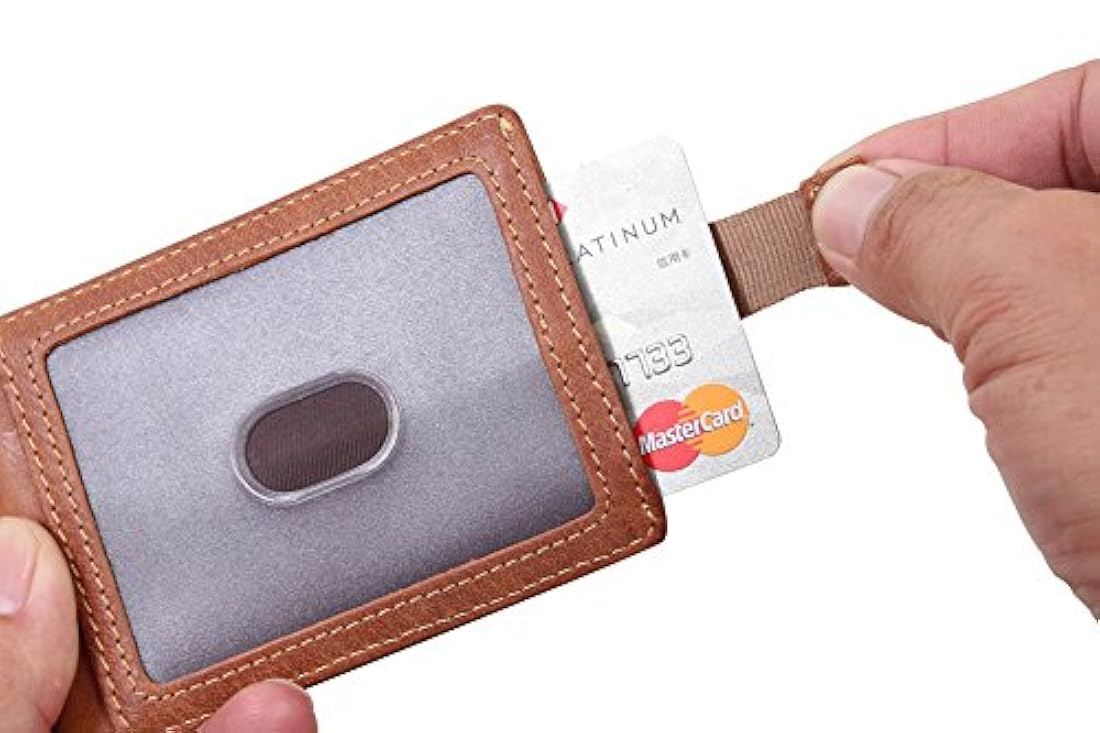 RFID bloqueo delgado minimalista delgado Bifold billetera