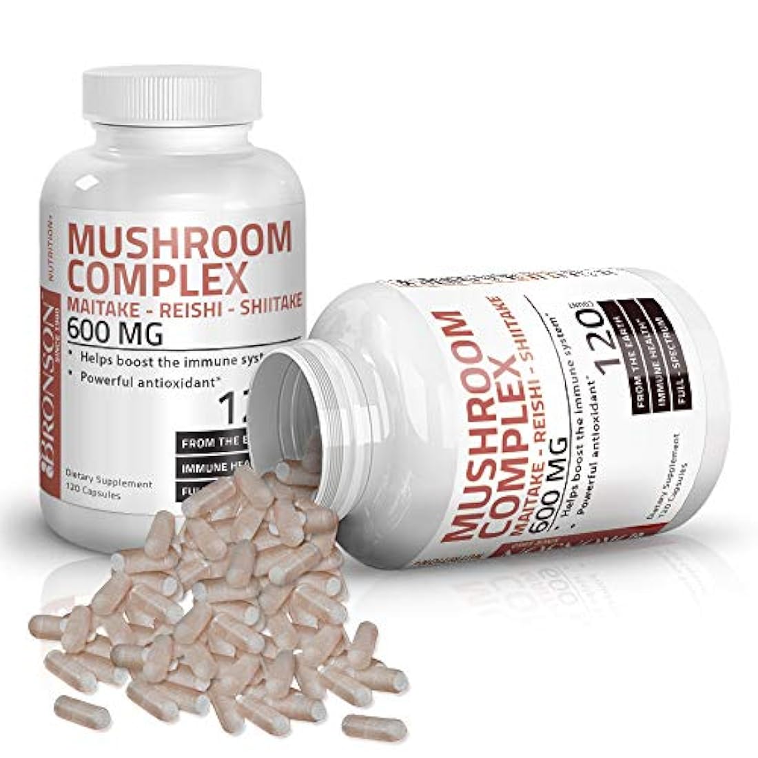 Bronson seta complejo, Maitake-Reishi - Shitake 600 mg, 120