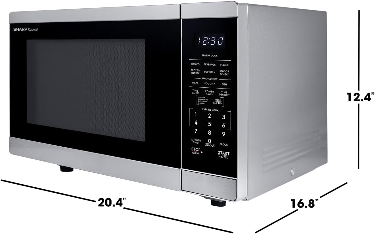 Microondas Sharp ZSMC1464KS 1.4 CuFt 1100W con plato giratorio