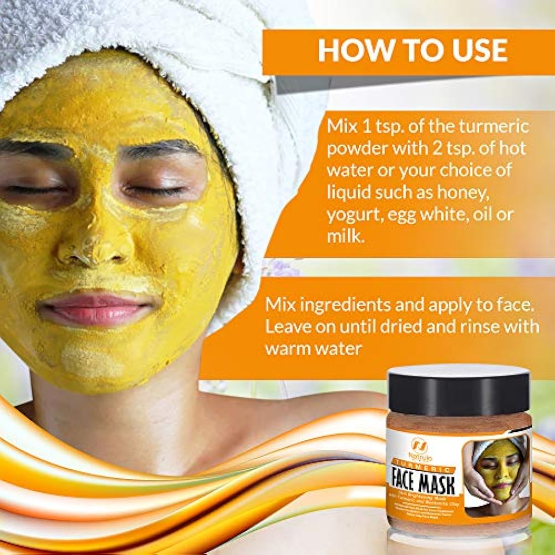 Mascarilla facial de cúrcuma Natrulo-Mascarilla para aclarar