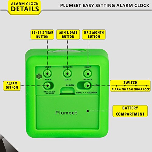 Reloj despertador digital de viaje de fácil configuración