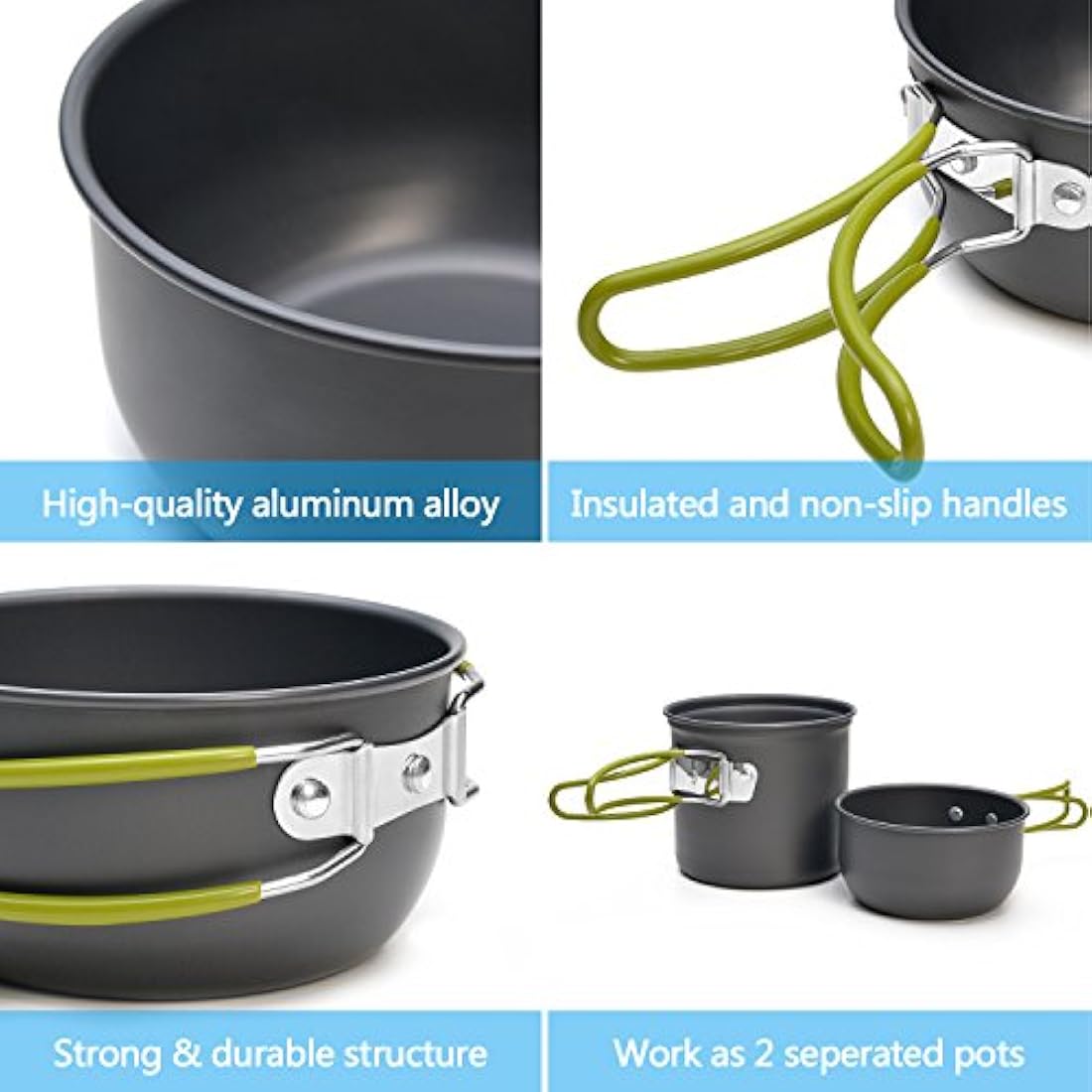 ODOLAND Camping Utensilios de cocina Estufa Carabiner
