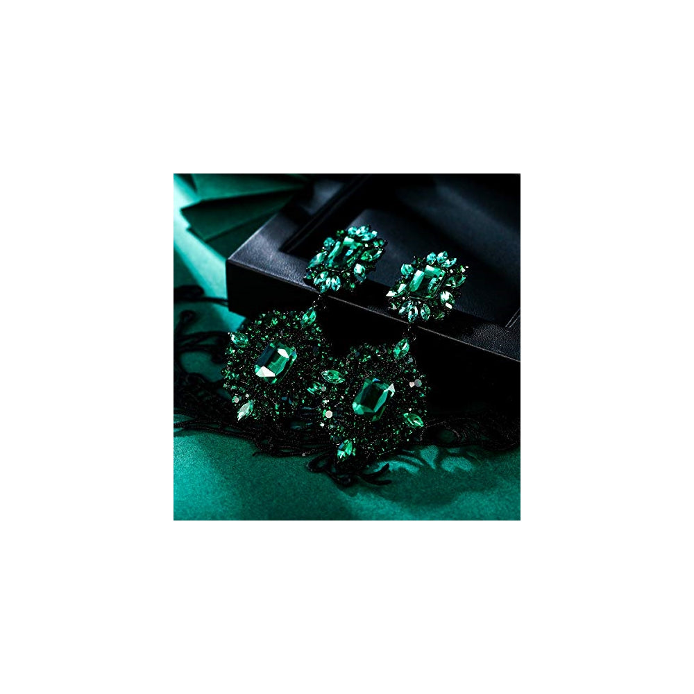 Aretes de araña colgantes con clip para mujer