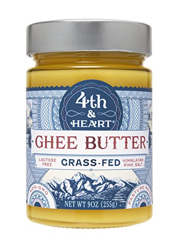 Ghee alimentada con pasto con sal rosa del Himalaya