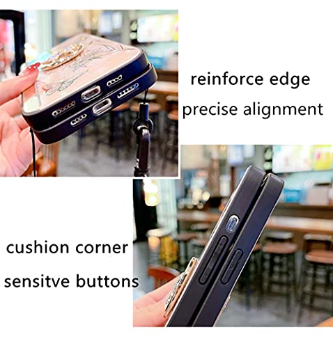 Aulzaju Funda de teléfono con purpurina para mujer