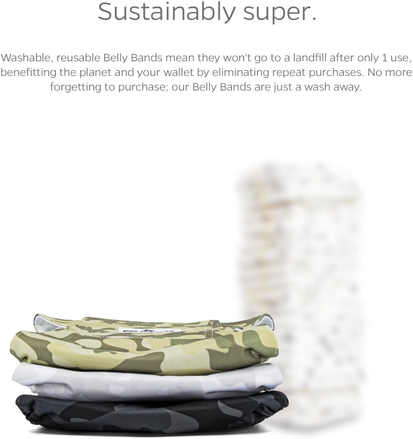 Pet Parents Bandas para el vientre lavables de alta calidad camuflaje