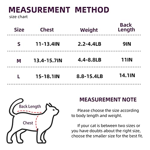 TORJOY Traje profesional de recuperación de gatos