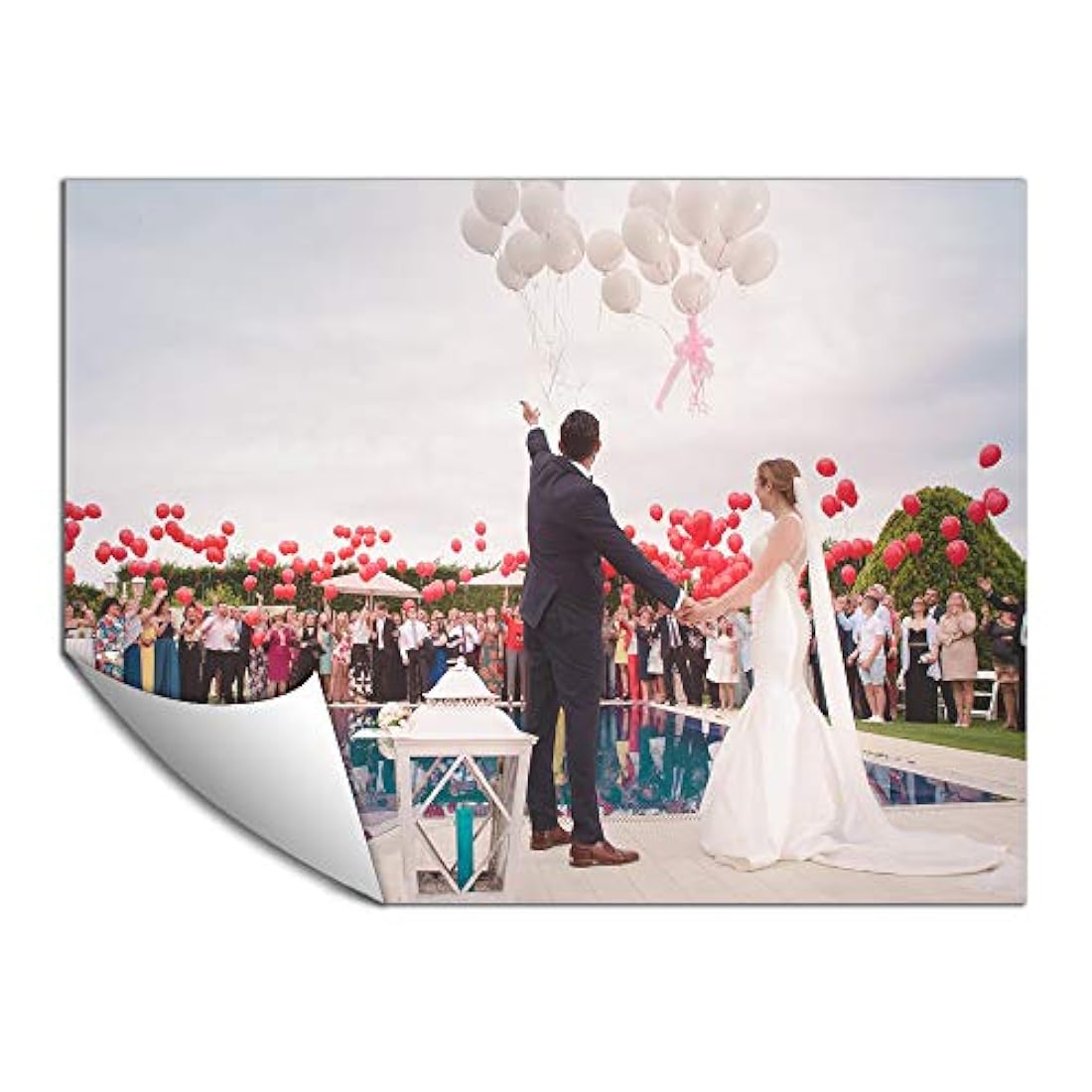 Mural de pared personalizadas con fotos de boda