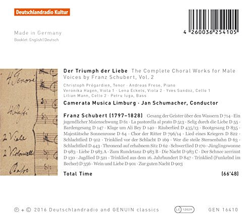 Schubert: Las obras corales completas para voces masculinas
