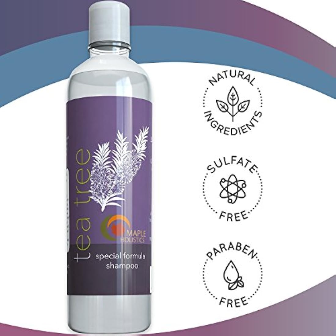 Champú de árbol de té para caspa moderada
