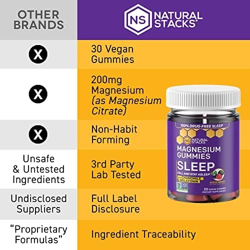 Gomitas de magnesio para dormir, ayuda premium para dormir