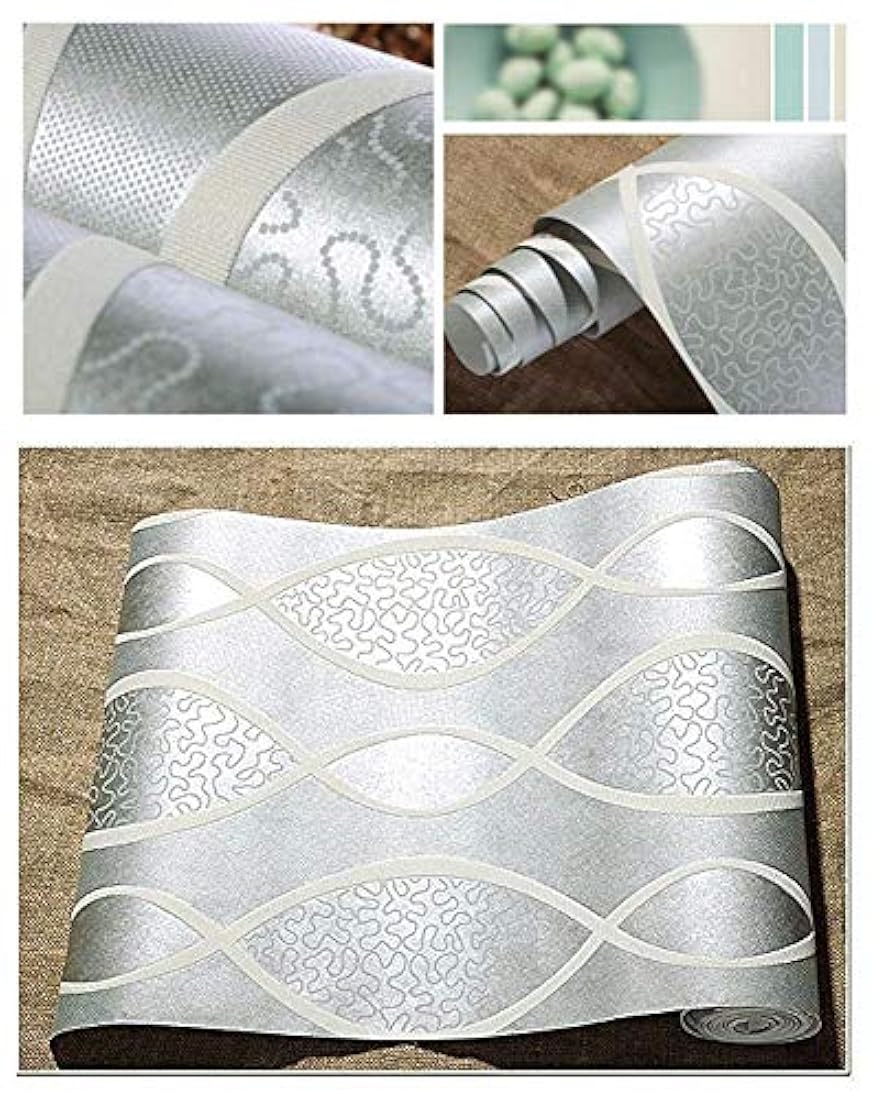 Rollo de papel pintado para pared, diseño de hojas no tejida