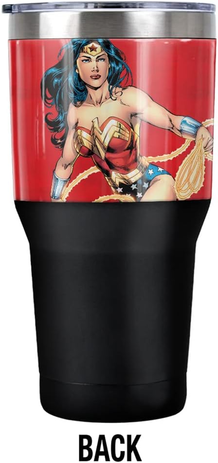 Taza de acero inoxidable DC Wonder Woman 30 oz con tapa deslizante