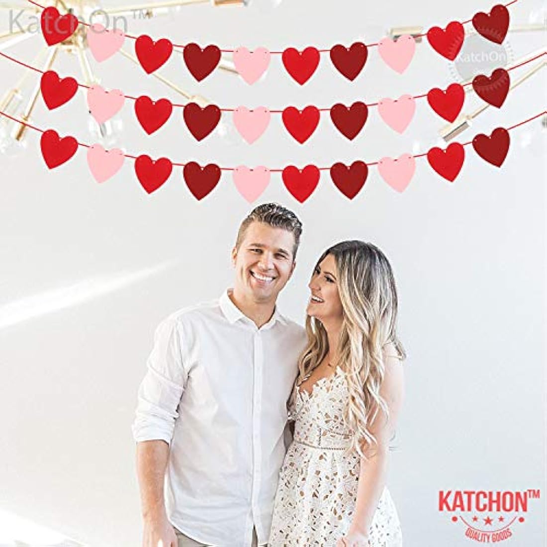 Pancarta de fieltro con forma de corazón sin bricolaje