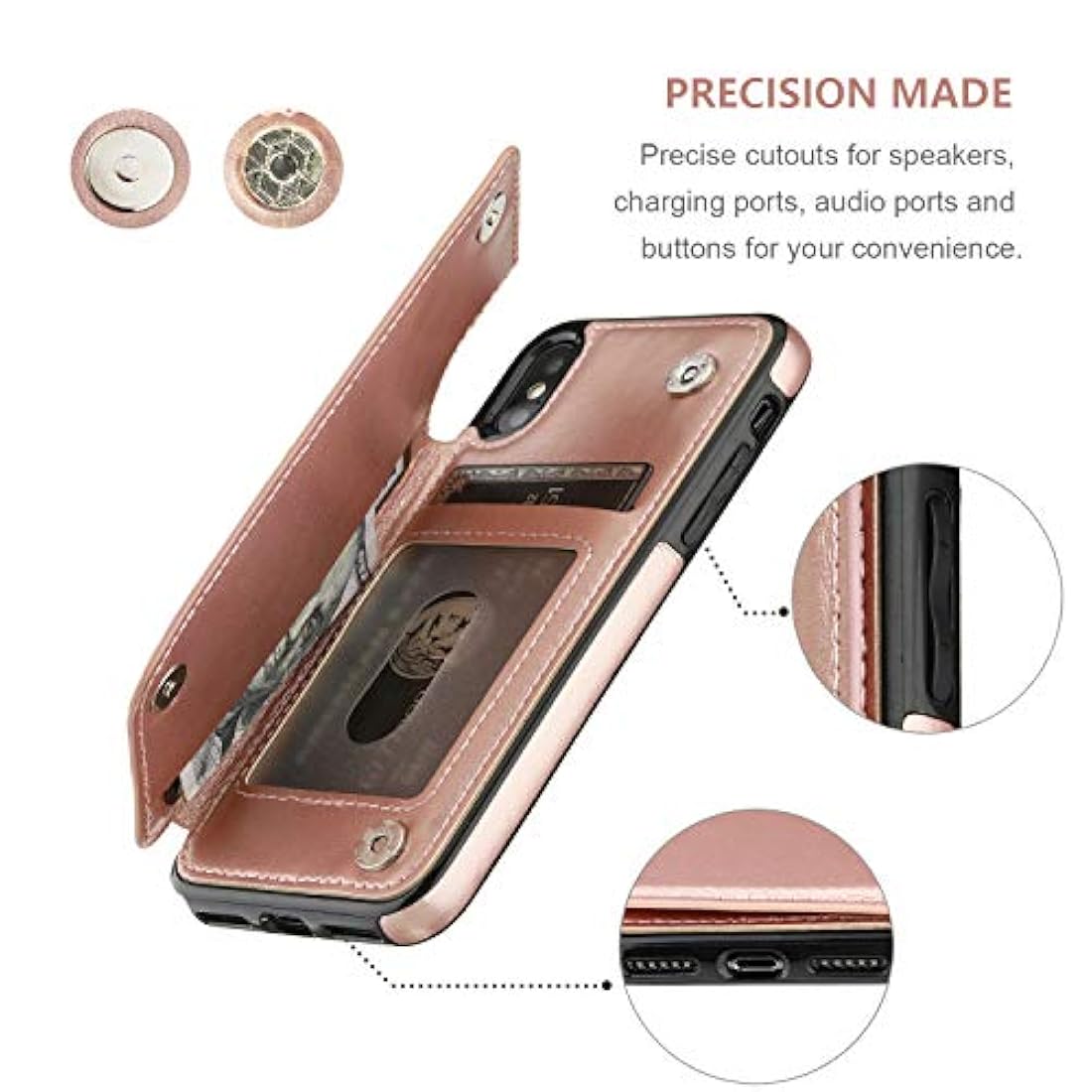 OT ONETOP - Funda tipo cartera para iPhone Xs