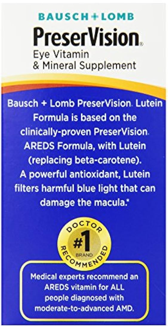 PreserVision AREDS Lutein Eye Vitamina & Mineral Suplemento