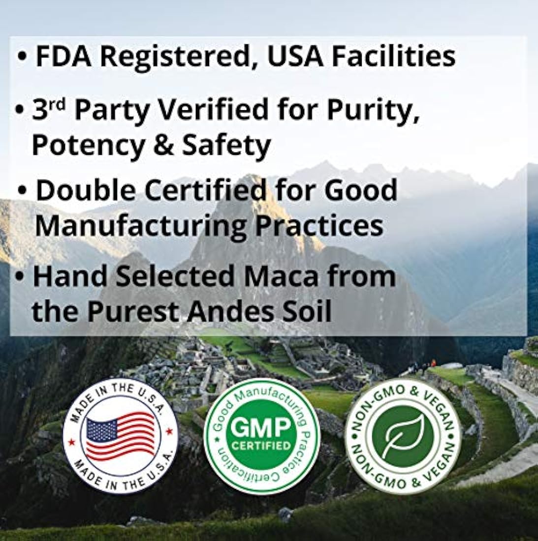 Complemento orgánico maca Raíz 1200 mg-Vegano gelatinizado