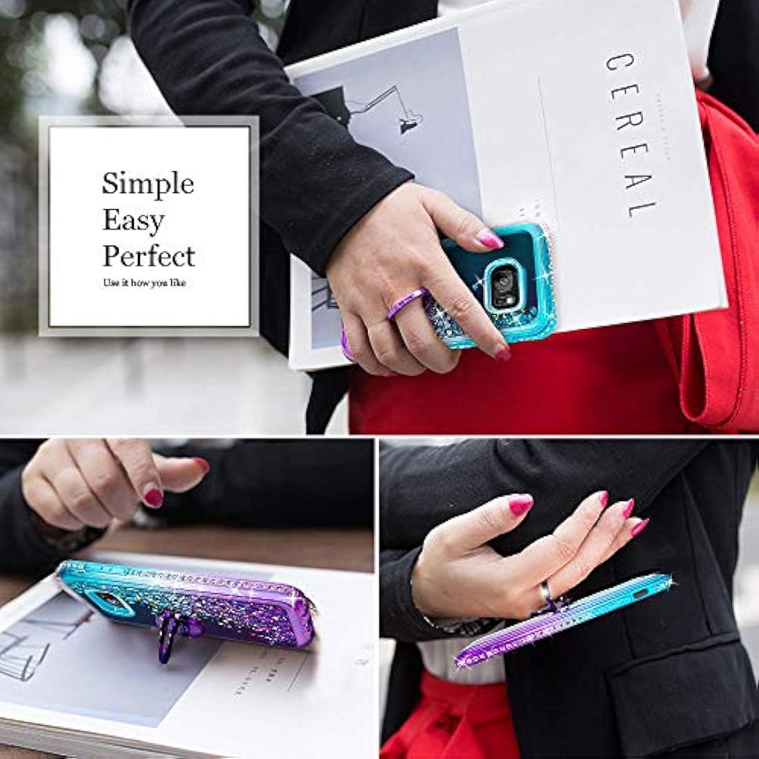 Funda para Galaxy S7 líquida holográfica