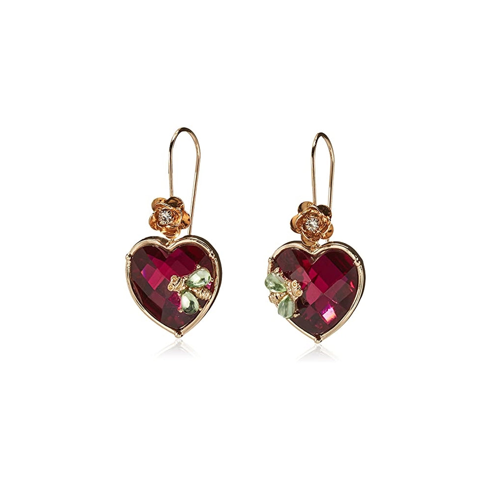 Aretes de piedra de gota de corazón