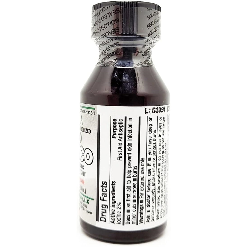 Suplementos Tintura de IODINE Descolorizado Blanco Claro