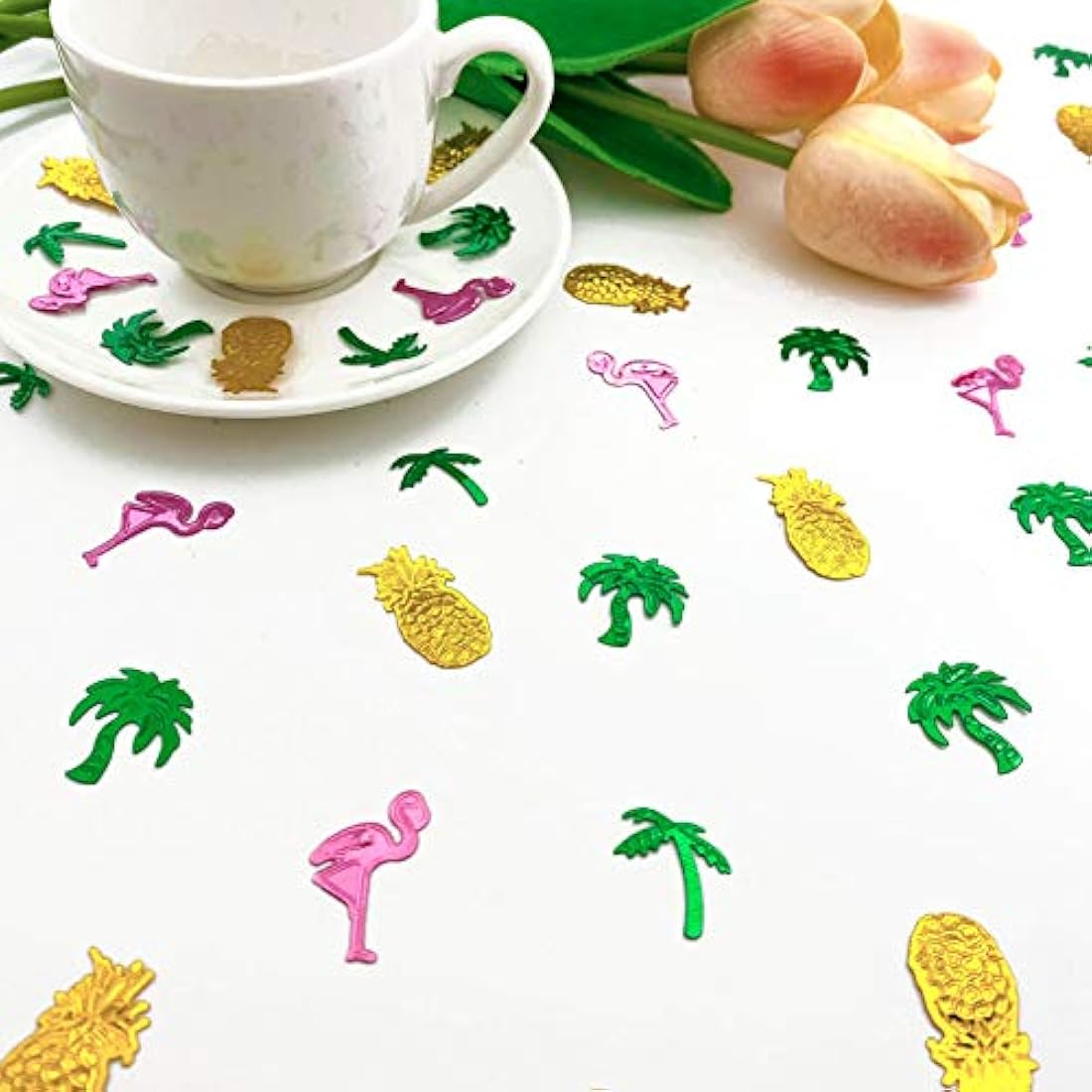 Confeti de verano hawaiano flamenco fiesta confeti de papel