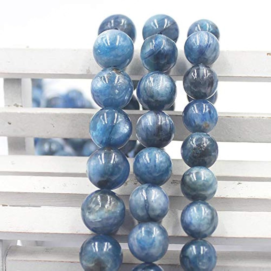 Perlas de Kyanita Gemas Espaciador de Semillas Strand 15