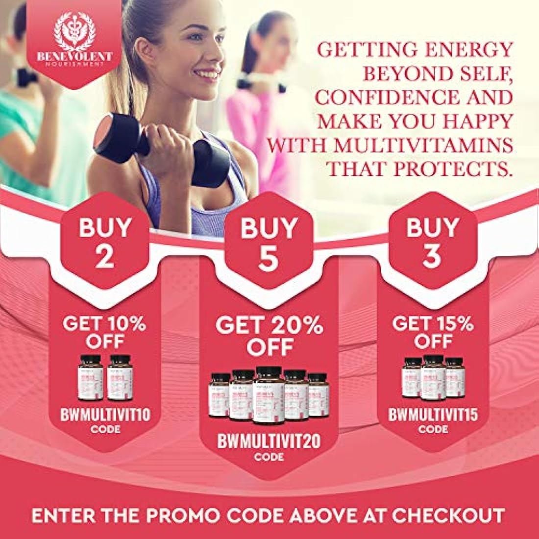 Multivitamina para mujeres - Suplemento para energía, inmunidad y apoyo femenino - Vitaminas diarias para mujeres con biotina, calcio, magnesio - Sin OGM, Multivitamina de mujeres vegetarianas - 120 cápsulas