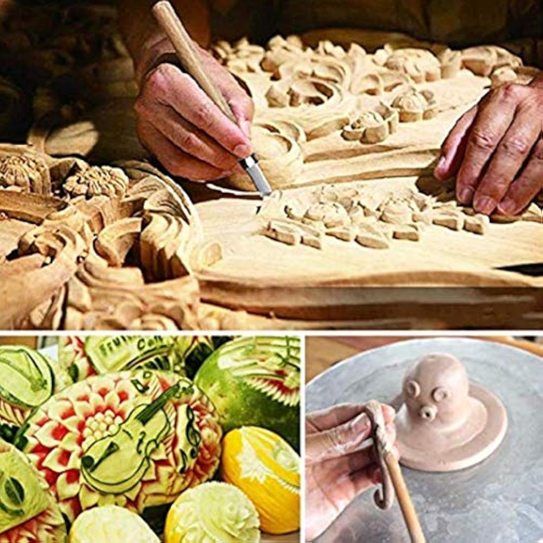 Juego de 12 herramientas de tallado de madera