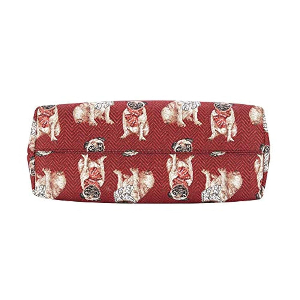 Bolso bandolera de mujer, Rojo con diseño de perro, SIGNARE