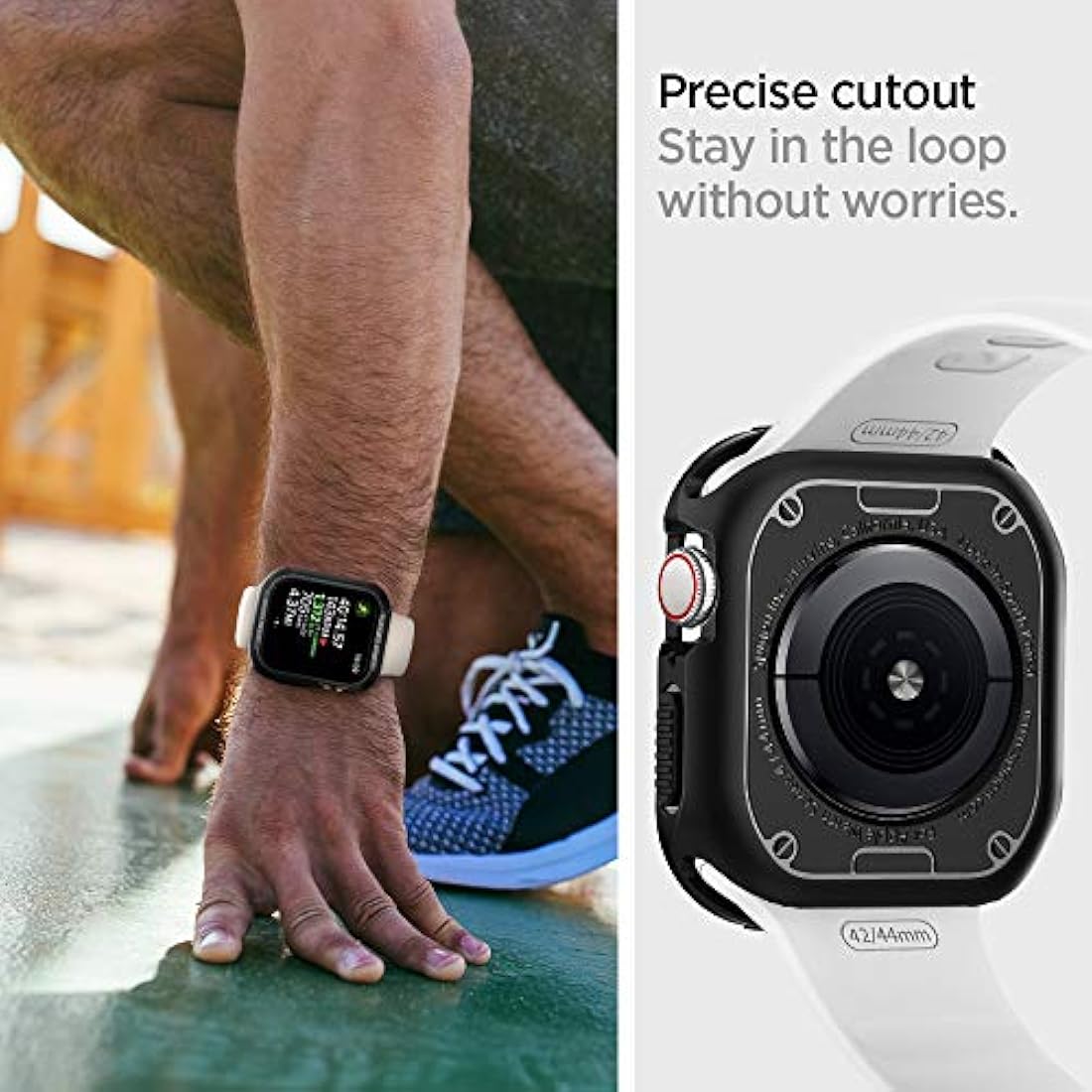 Spigen - Armadura rugosa diseñada para Apple Watch Case