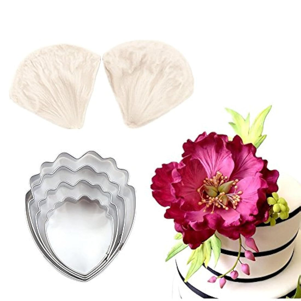 Gumpaste Set de cortador y moldes de flores para torta 6pcs