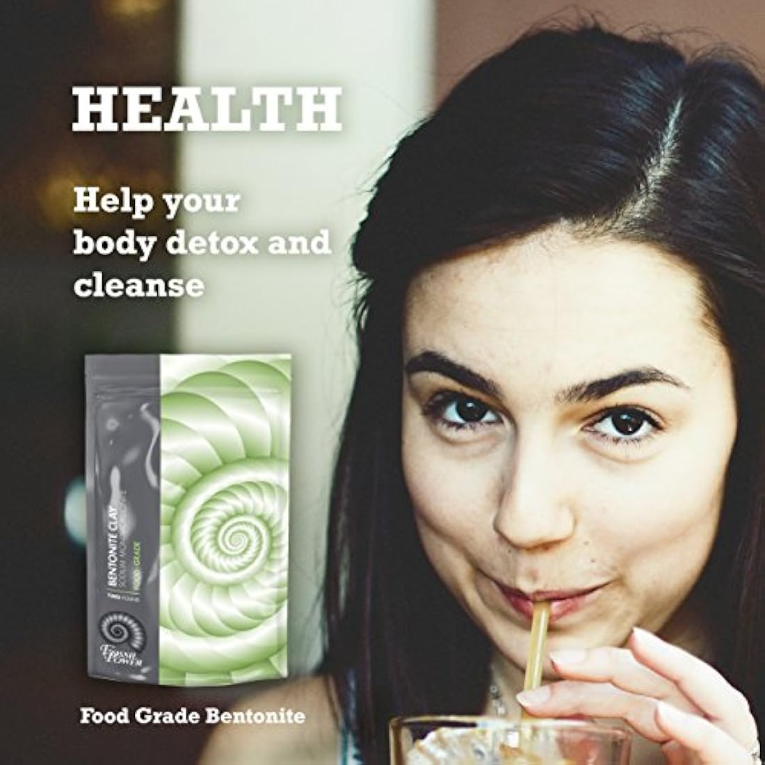 Polvo natural puro de arcilla de bentonita