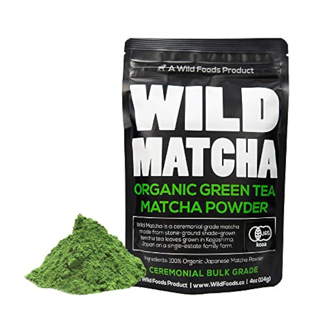 Polvo orgánico del té verde de Matcha, Matcha salvaje
