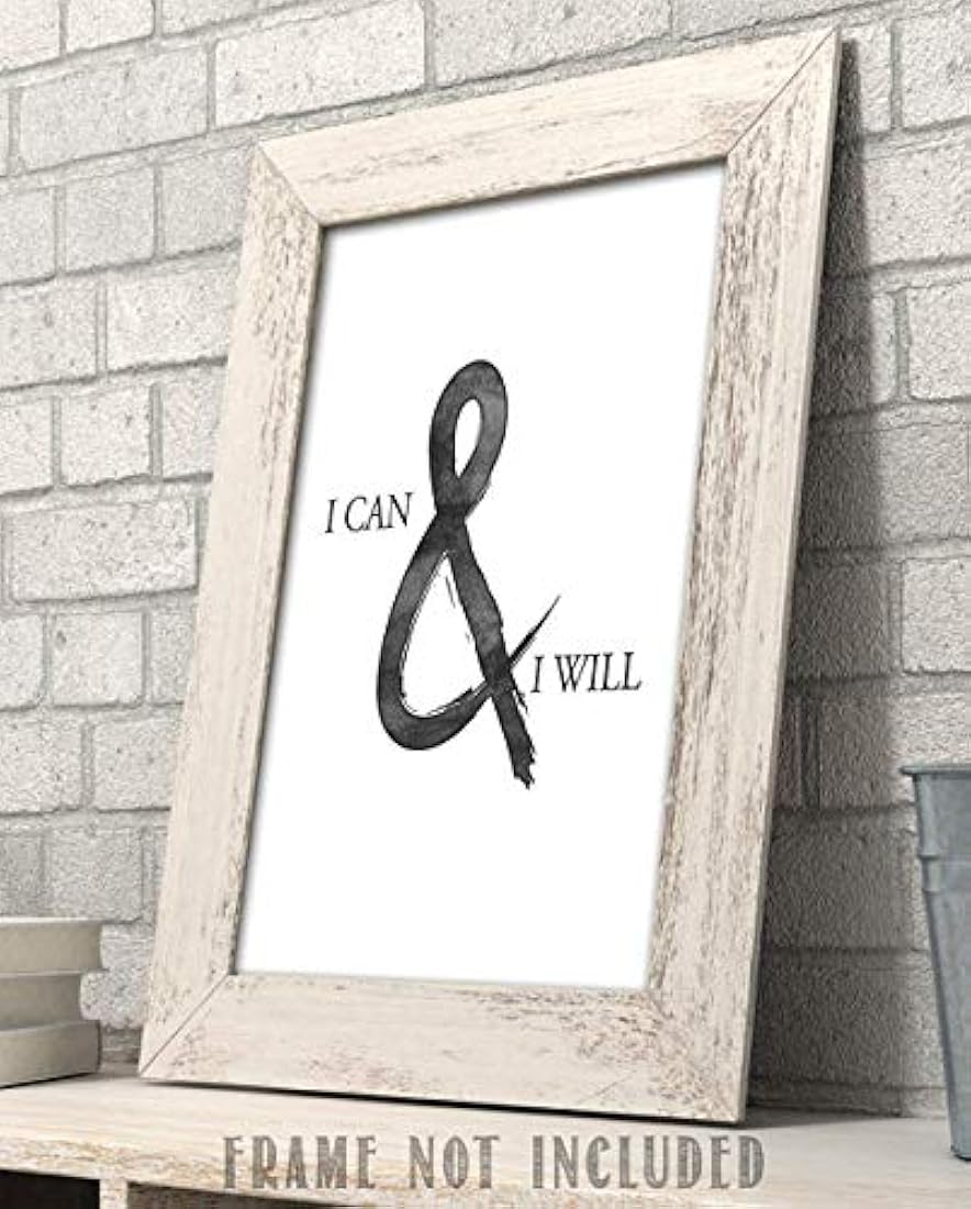 I Can and I Will-Impresión de arte de tipografía sin marco