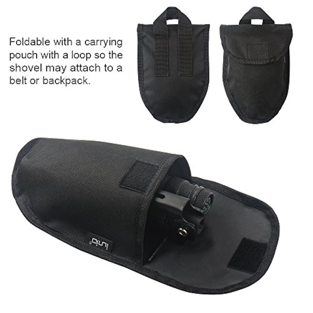 Pala plegable portátil, multiherramienta de acampada,iunio.
