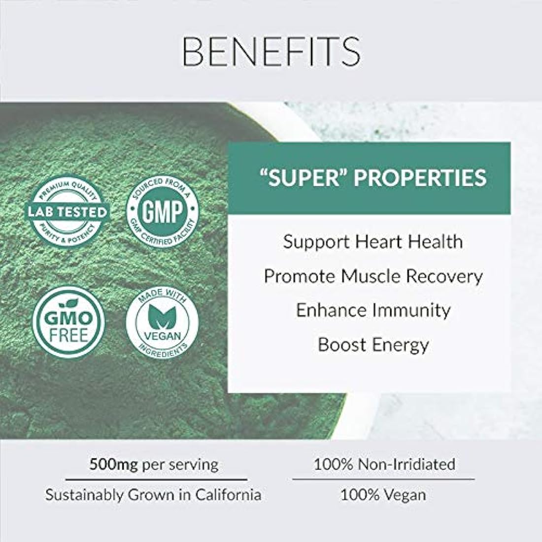 Alaya Naturals - Cápsulas de espirulina pura