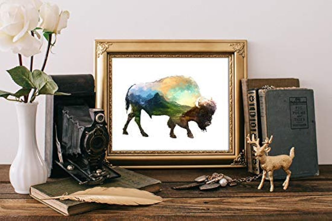 Decoración de la pared de búfalo 8x10