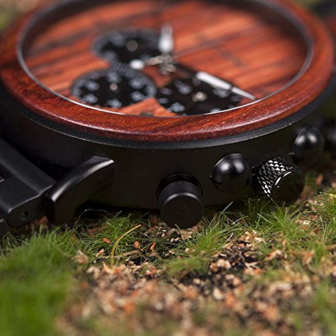 Reloj de pulsera casual para hombre, de madera