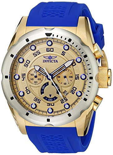 Reloj de acero inoxidable para hombre con correa de PU azul