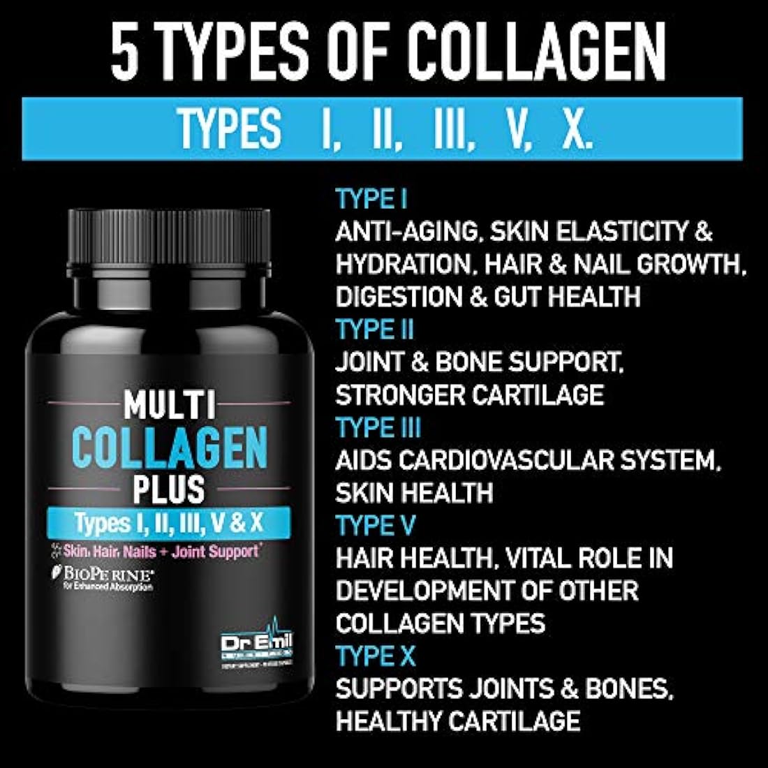 colágeno potenciador de absorción, mezcla de proteínas