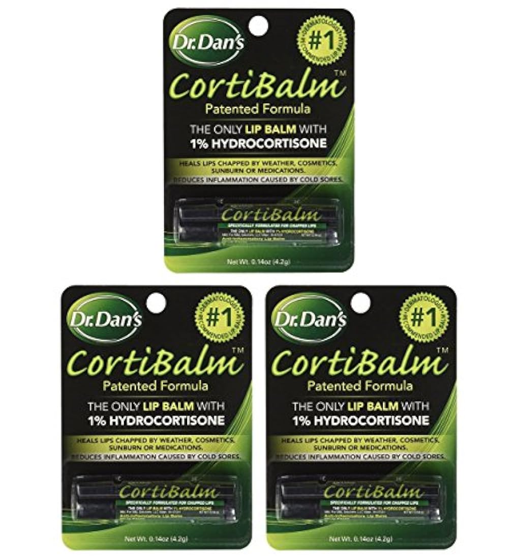 Bálsamo labial para labios agrietados, Paquete de 3, 1