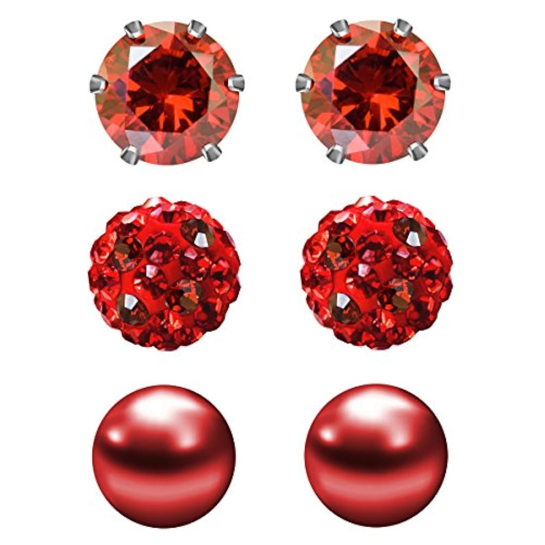 Pendientes de tuerca para mujer y niña, de acero inoxidable