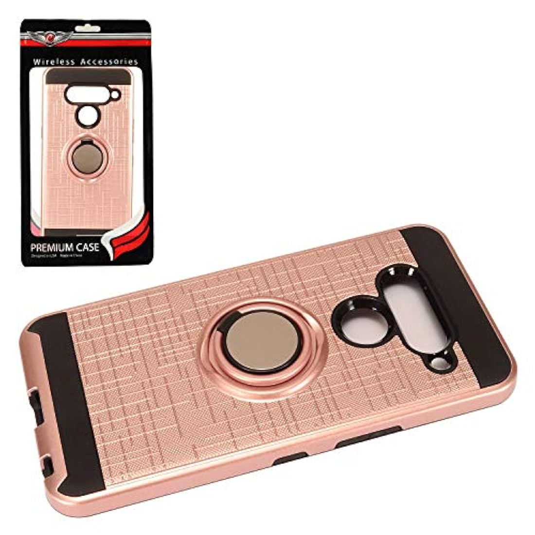 Funda híbrida para LG V50 con soporte de anillo Z-GEN -